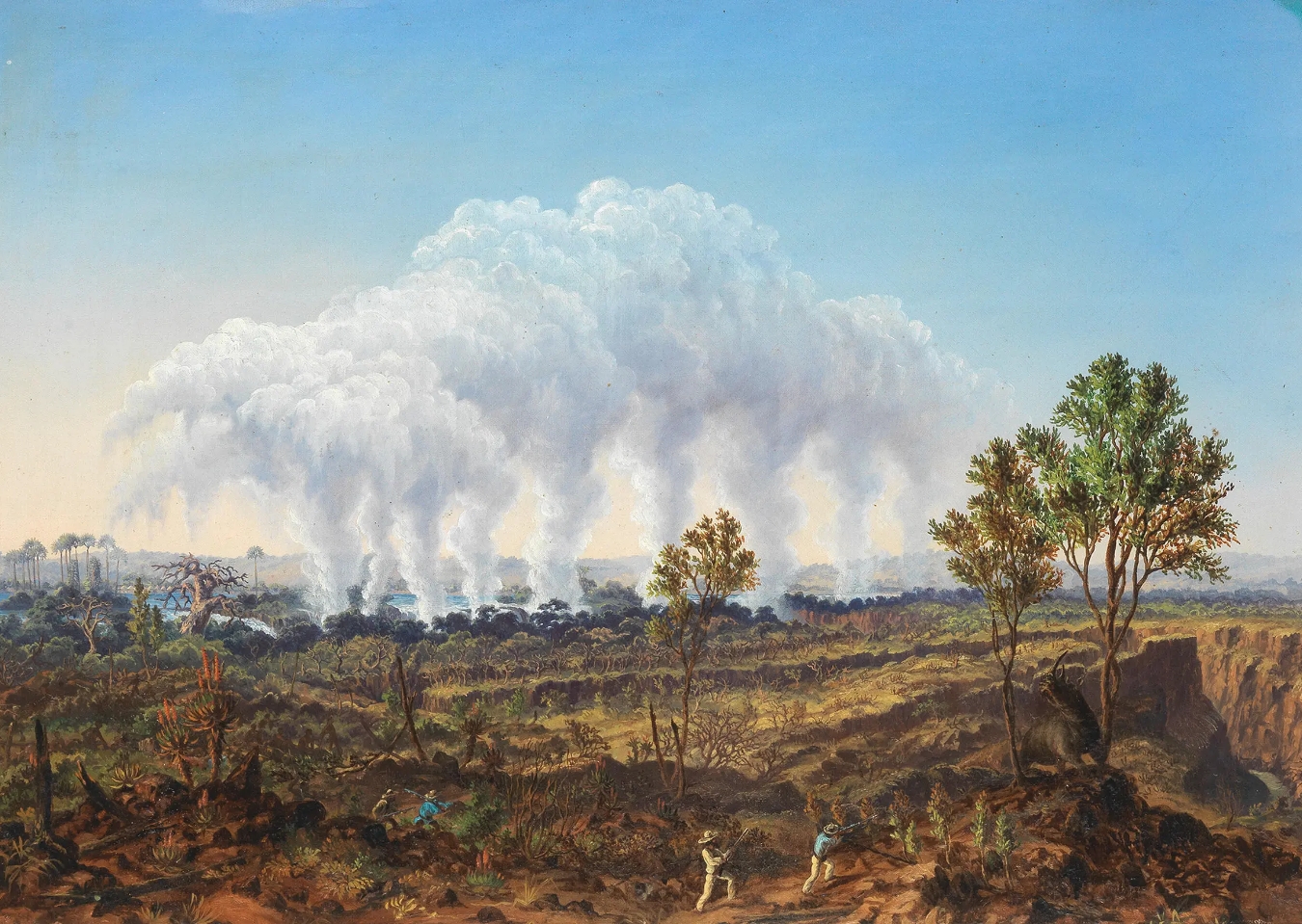 The first European settlement near Victoria Falls was Old Drift in the 1890s, located upstream on the Zambezi River.